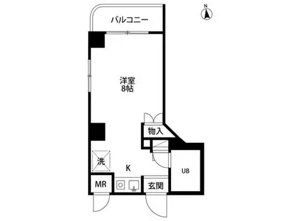 小金井本町オリエントプラザ(ワンルーム/3階)の間取り写真