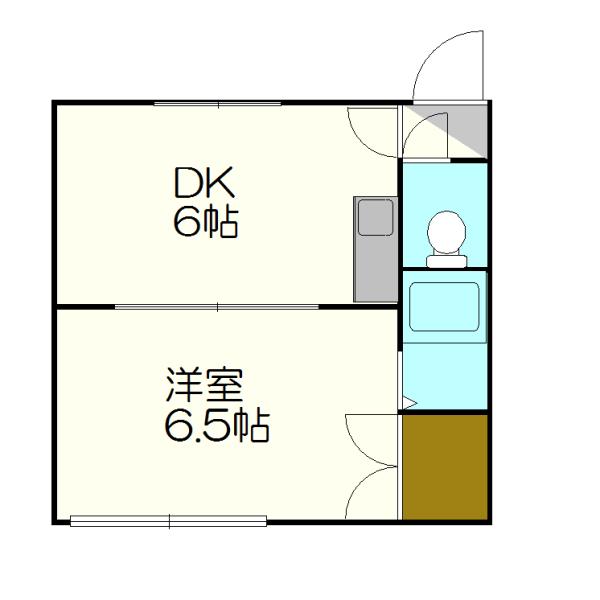 ヒルハイツ(1DK/2階)の間取り写真