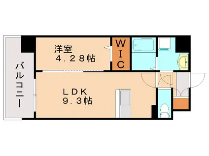 モダンパラッツォ博多RIVAII(1LDK/7階)の間取り写真