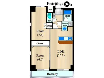 LUMIERE REVE(2LDK/4階)の間取り写真