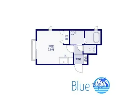 ウィズ片瀬海岸 (ワンルーム/2階)の間取り写真