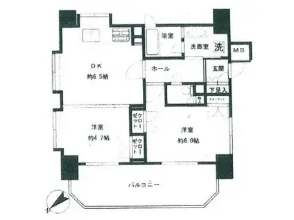 藤和シティホームズ代々木二丁目(2DK/2階)の間取り写真