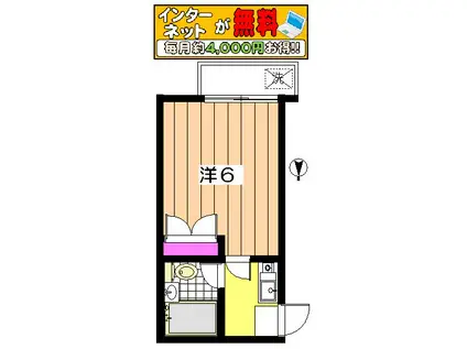 東京メトロ丸ノ内線 南阿佐ケ谷駅 徒歩5分 2階建 築35年(1K/1階)の間取り写真