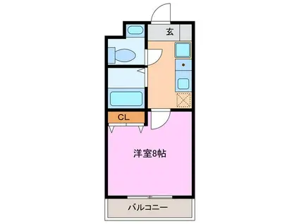 ヘプタハウス(1K/1階)の間取り写真