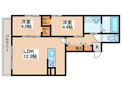 DOMINION N27(2LDK/3階)の間取り写真