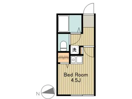 エミグランド(ワンルーム/2階)の間取り写真