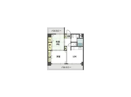 グローリーヨシダ(2LDK/3階)の間取り写真