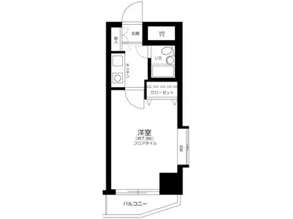ライオンズマンション大山第6(1K/4階)の間取り写真