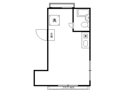 三軒茶屋ハイツ(ワンルーム/2階)の間取り写真