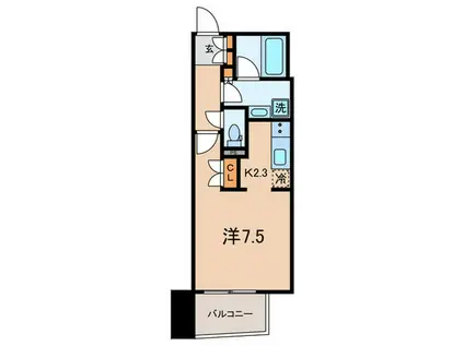 LINDEN COURT 市ヶ谷(1K/8階)の間取り写真