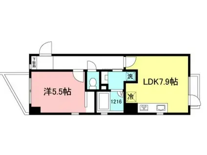 白須888(1LDK/3階)の間取り写真