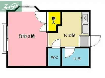 プチメゾン(1K/2階)の間取り写真