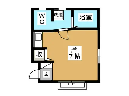 グゥー世田谷(ワンルーム/2階)の間取り写真