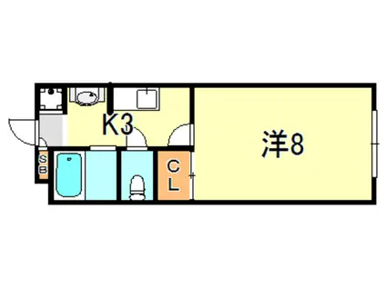 リバーサイド安藤(1K/1階)の間取り写真