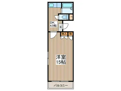 /オズレジデンス玉出(1DK/6階)の間取り写真