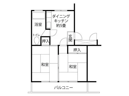 清瀬台田(2DK/5階)の間取り写真