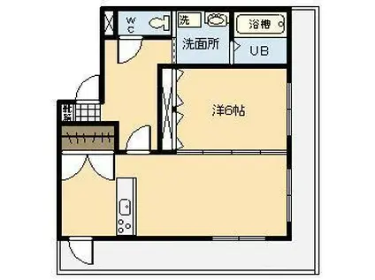 TPCⅧ(1LDK/1階)の間取り写真