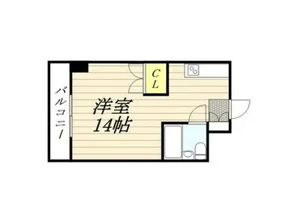 札幌グランドハイツ(1K/5階)の間取り写真