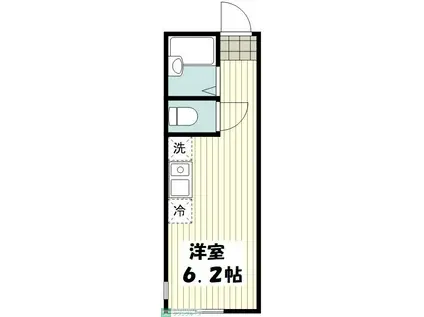 INFINA菊名(ワンルーム/2階)の間取り写真