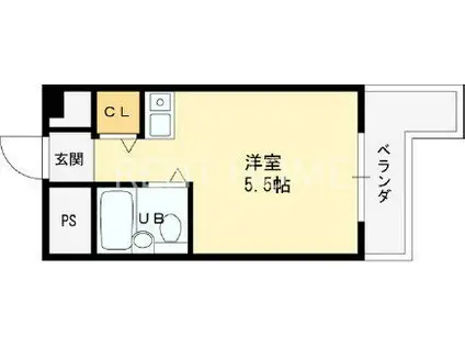 ソルトバレイ(ワンルーム/2階)の間取り写真