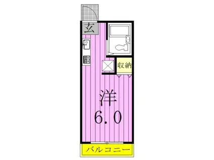 DRホームズ松戸(ワンルーム/2階)の間取り写真