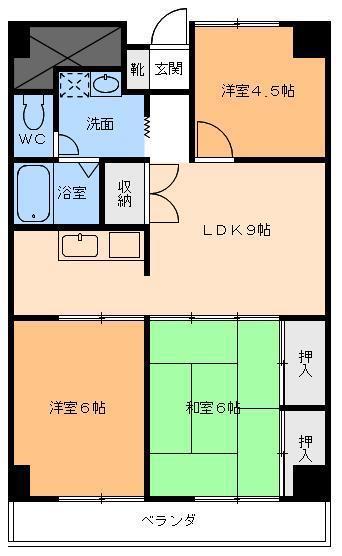 ライブタウン高砂(3LDK/2階)の間取り写真