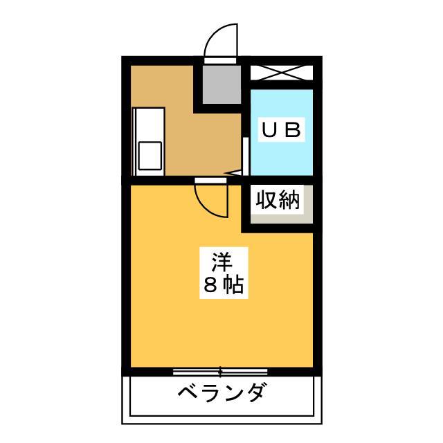 シティスペース(1K/3階)の間取り写真