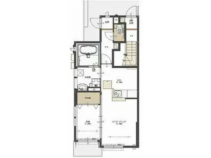 J-SOUL I(1SK/1階)の間取り写真