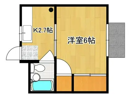 ハイツ中根(1K/1階)の間取り写真