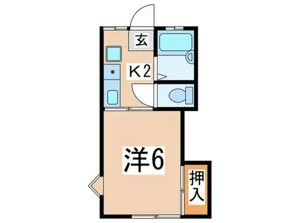 ブラームスの小径(1K/1階)の間取り写真