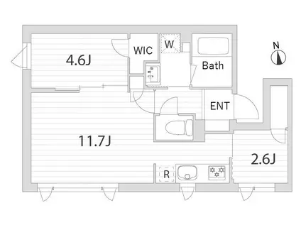 GRANDUO下北沢V(1SLDK/3階)の間取り写真