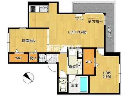 D-RESIDENCE光丘町A棟(2LDK/2階)の間取り写真