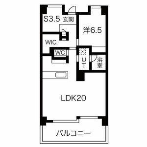 藤和姫路大塩ハイタウン(1SLDK/3階)の間取り写真