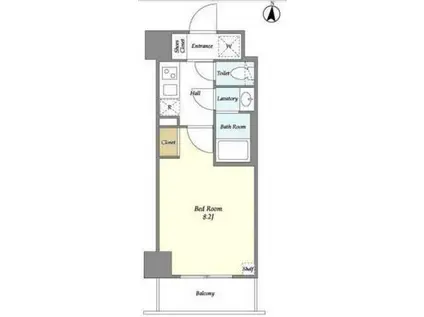 リテラス本所吾妻橋(1K/2階)の間取り写真