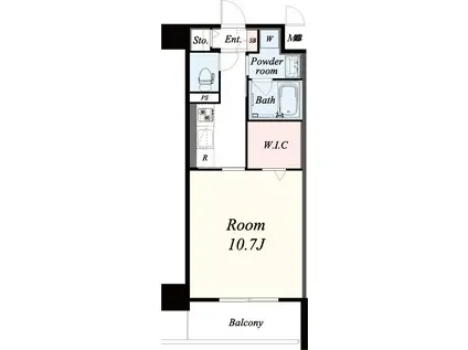 ラ シェンタ 三田駅(1K/10階)の間取り写真