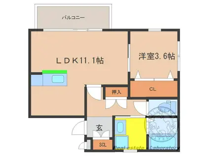 ALTE MEISTER REVEII (1LDK/3階)の間取り写真