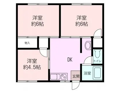 コーポイシヤマ(3DK/2階)の間取り写真