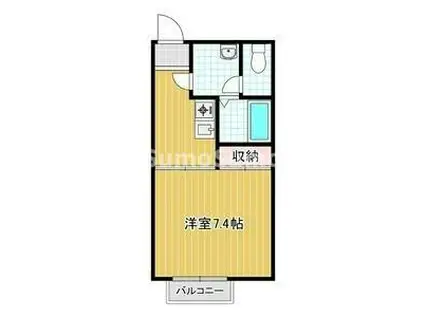 SCARLET HILLS(1K/1階)の間取り写真