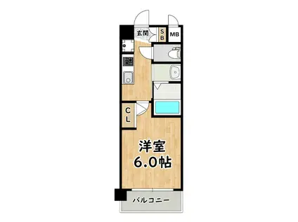 エステムコート大阪シティサイト(1K/3階)の間取り写真