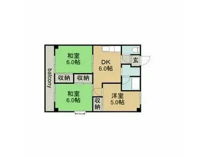 メゾンソレイユ(3DK/3階)の間取り写真