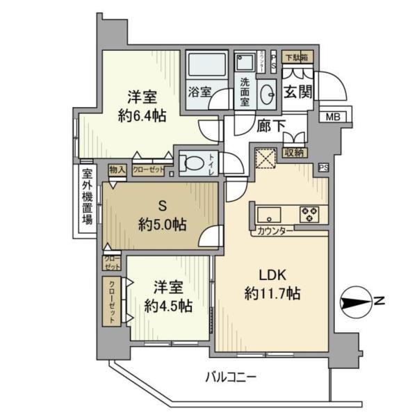パレステージ板橋(2SLDK/4階)の間取り写真