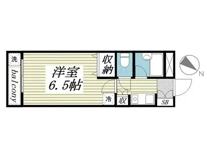 ジュネパレス市川第17(1K/2階)の間取り写真