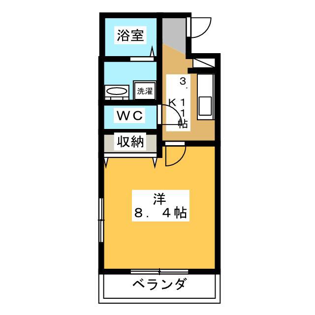 スターヒルズ(1K/3階)の間取り写真