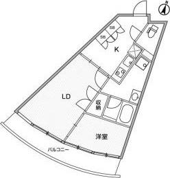 GRANDUO代々木2(2K/3階)の間取り写真