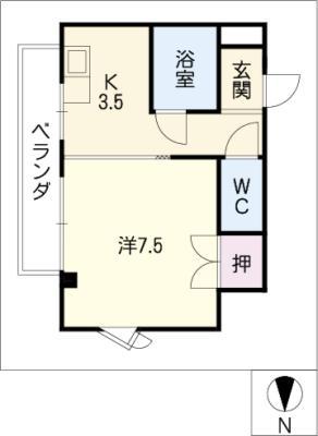 AXIS BLAZE(1K/2階)の間取り写真