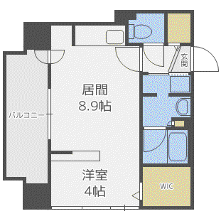F中の島(1LDK/5階)の間取り写真