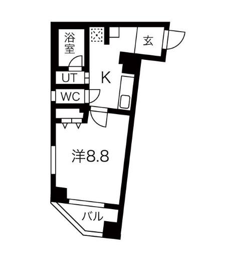 アールズコート新瑞橋駅前(1K/3階)の間取り写真