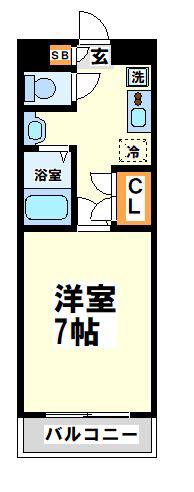 キングスコート(1K/2階)の間取り写真