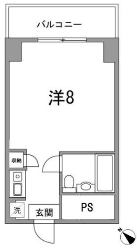 サンバレー赤坂(ワンルーム/5階)の間取り写真