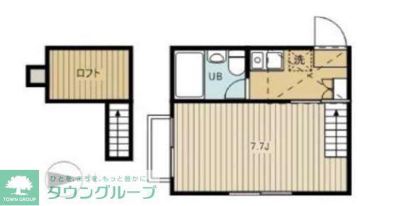 タウンコート柳沢(1K/2階)の間取り写真